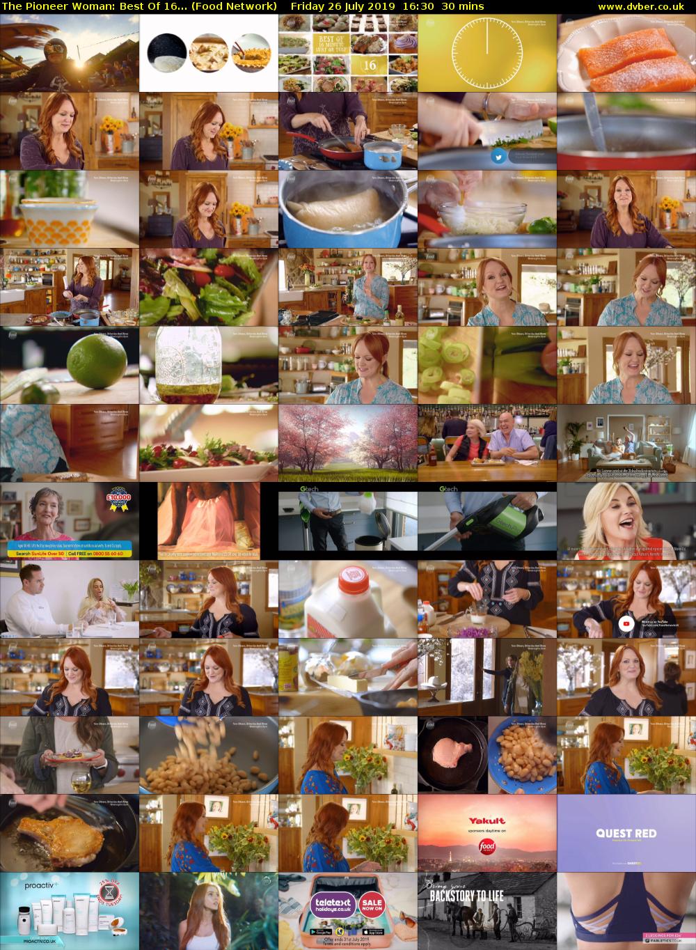 The Pioneer Woman: Best Of 16... (Food Network) Friday 26 July 2019 16:30 - 17:00