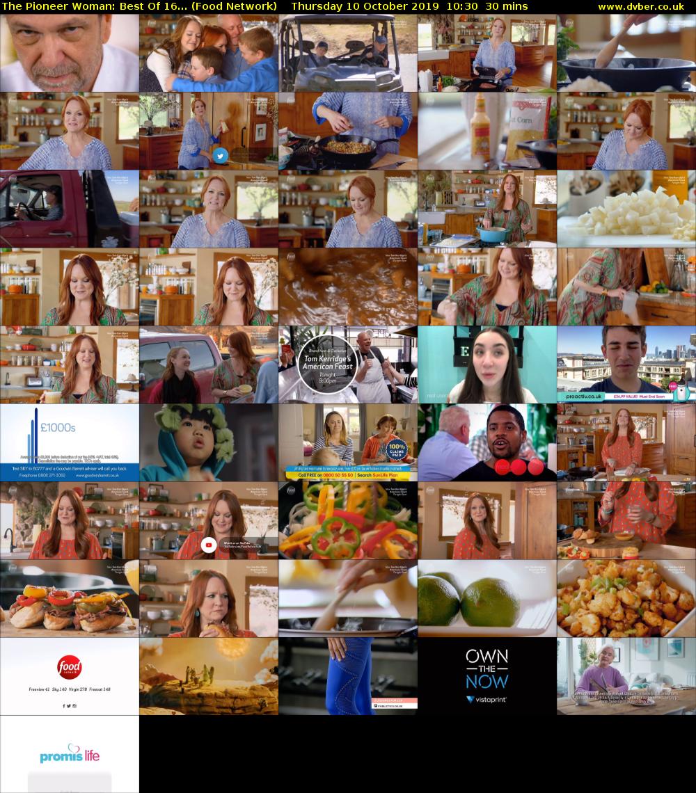 The Pioneer Woman: Best Of 16... (Food Network) Thursday 10 October 2019 10:30 - 11:00