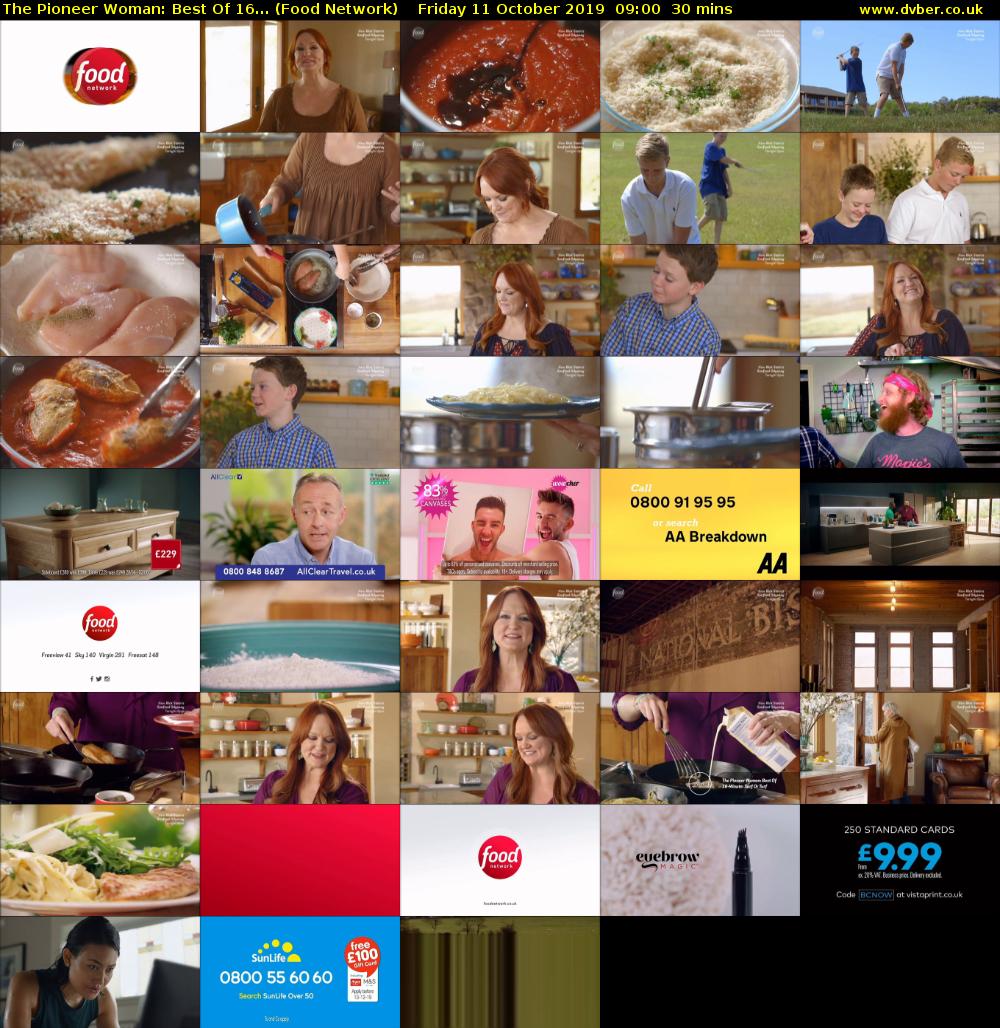 The Pioneer Woman: Best Of 16... (Food Network) Friday 11 October 2019 09:00 - 09:30