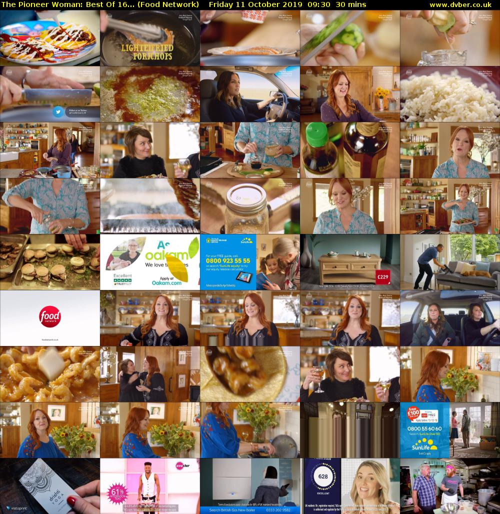 The Pioneer Woman: Best Of 16... (Food Network) Friday 11 October 2019 09:30 - 10:00