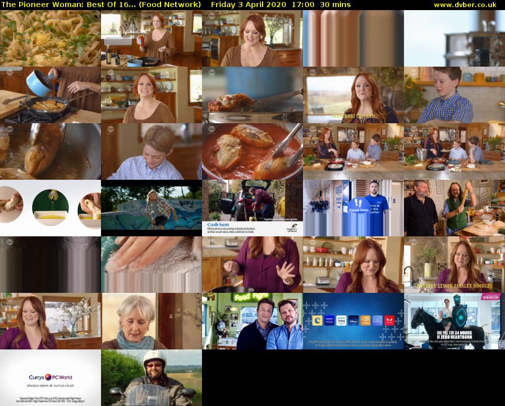 The Pioneer Woman: Best Of 16... (Food Network) Friday 3 April 2020 17:00 - 17:30