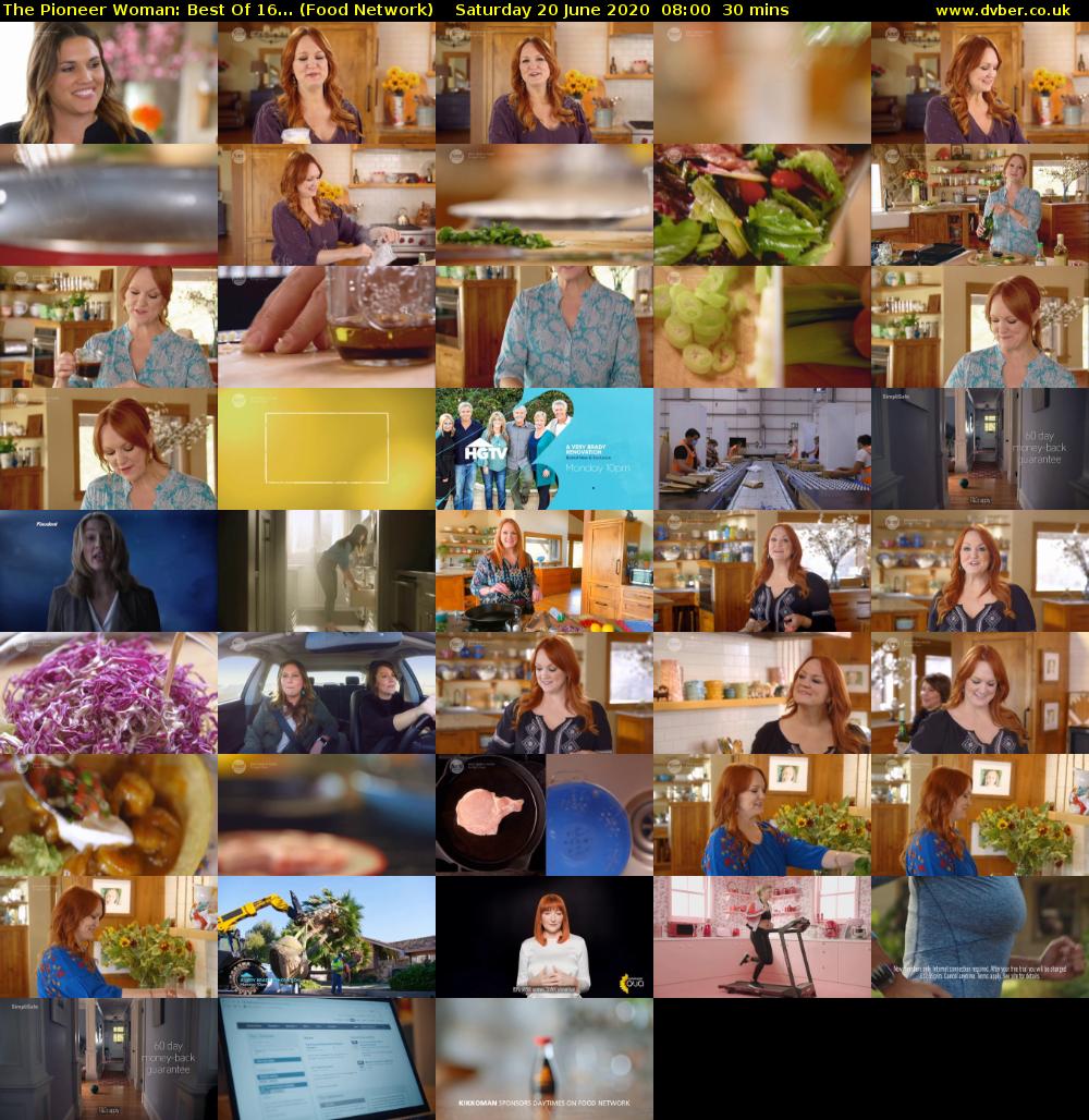 The Pioneer Woman: Best Of 16... (Food Network) Saturday 20 June 2020 08:00 - 08:30