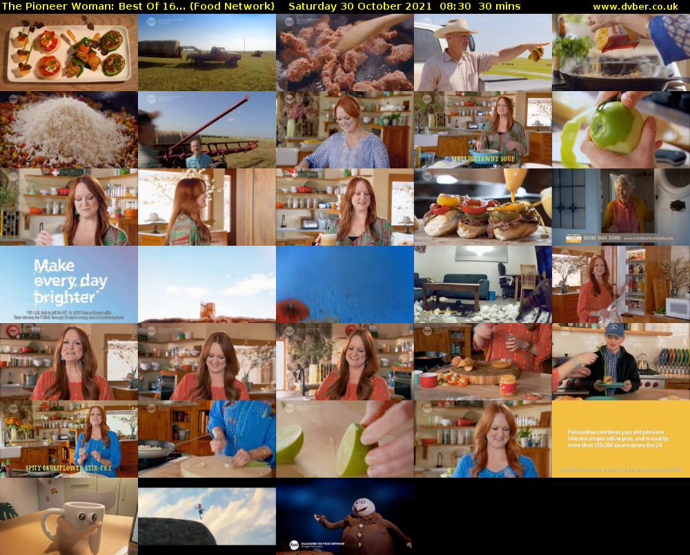 The Pioneer Woman: Best Of 16... (Food Network) Saturday 30 October 2021 08:30 - 09:00