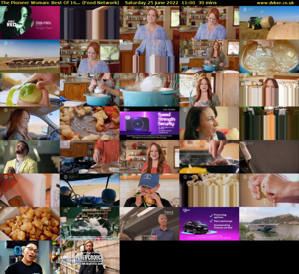 The Pioneer Woman: Best Of 16... (Food Network) Saturday 25 June 2022 11:00 - 11:30