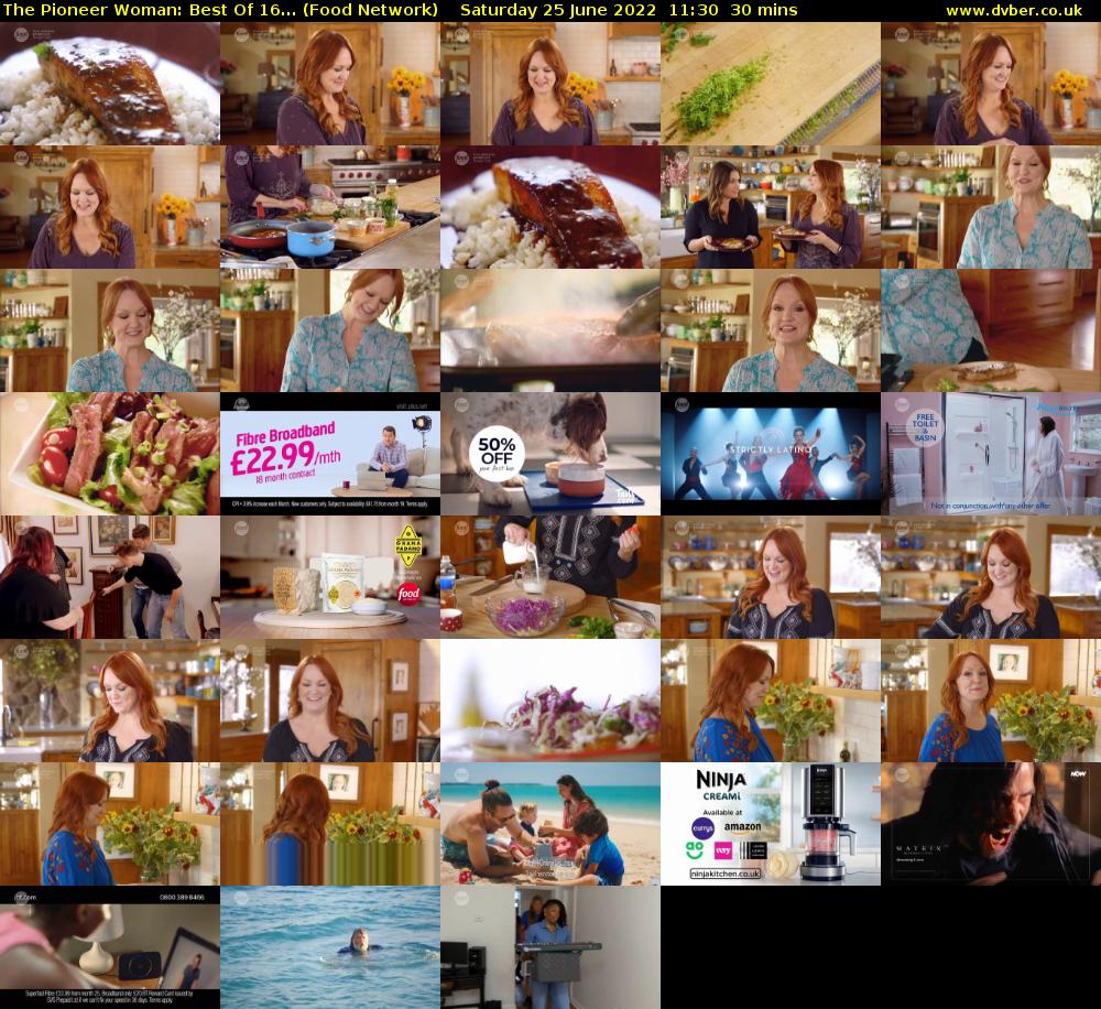 The Pioneer Woman: Best Of 16... (Food Network) Saturday 25 June 2022 11:30 - 12:00