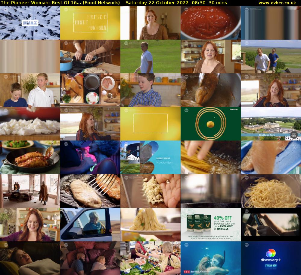 The Pioneer Woman: Best Of 16... (Food Network) Saturday 22 October 2022 08:30 - 09:00