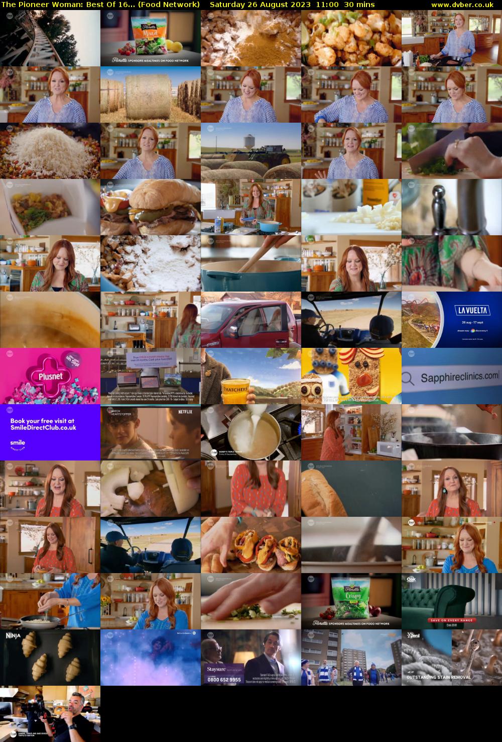 The Pioneer Woman: Best Of 16... (Food Network) Saturday 26 August 2023 11:00 - 11:30