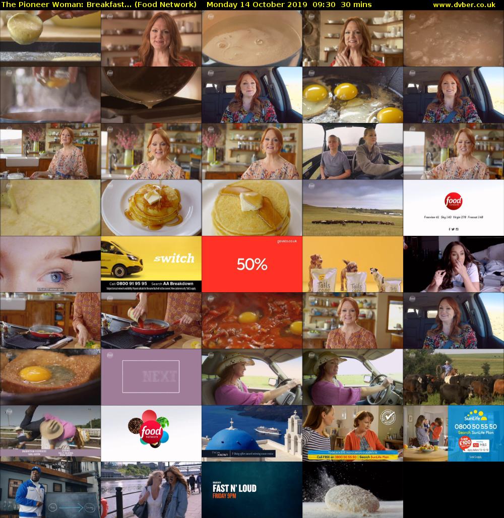 The Pioneer Woman: Breakfast... (Food Network) Monday 14 October 2019 09:30 - 10:00