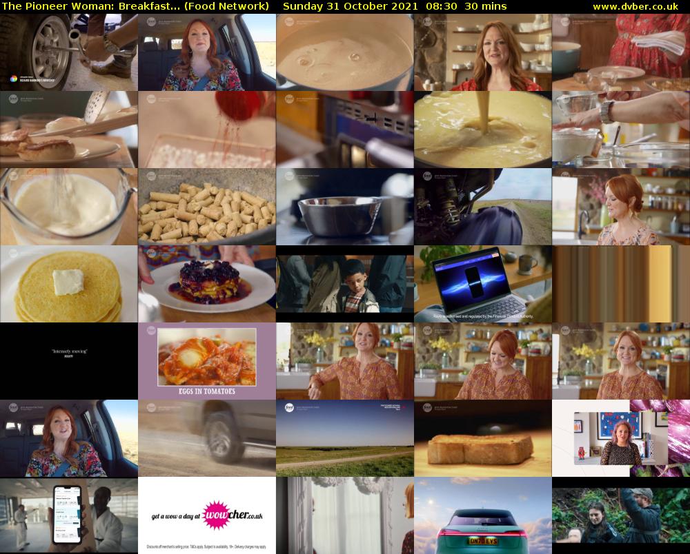 The Pioneer Woman: Breakfast... (Food Network) Sunday 31 October 2021 08:30 - 09:00