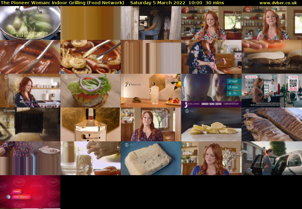 The Pioneer Woman: Indoor Grilling (Food Network) Saturday 5 March 2022 10:00 - 10:30