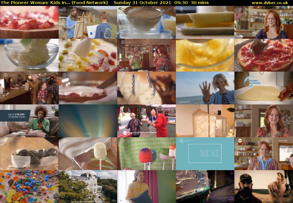 The Pioneer Woman: Kids In... (Food Network) Sunday 31 October 2021 09:30 - 10:00