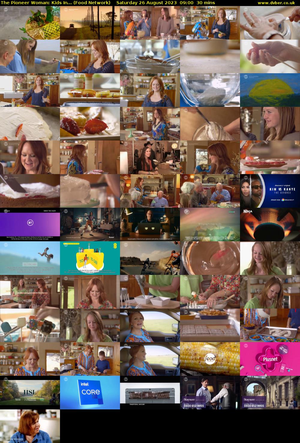 The Pioneer Woman: Kids In... (Food Network) Saturday 26 August 2023 09:00 - 09:30