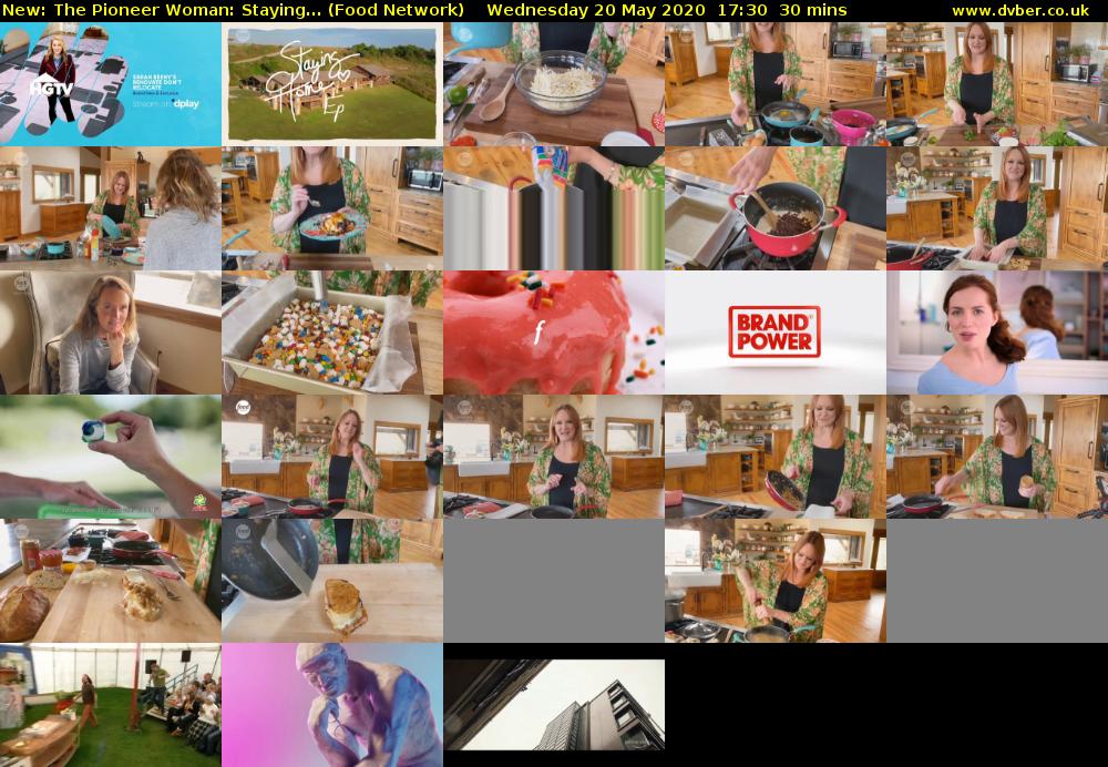 The Pioneer Woman: Staying... (Food Network) Wednesday 20 May 2020 17:30 - 18:00
