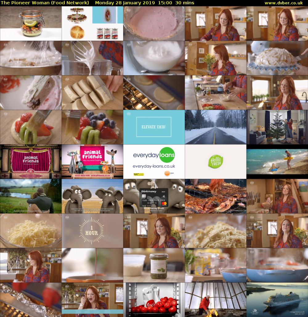 The Pioneer Woman (Food Network) Monday 28 January 2019 15:00 - 15:30