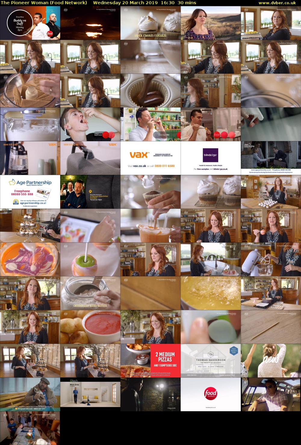 The Pioneer Woman (Food Network) Wednesday 20 March 2019 16:30 - 17:00
