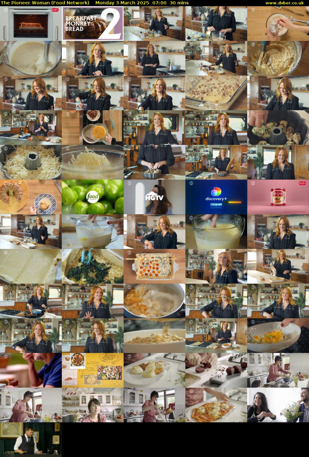 The Pioneer Woman (Food Network) Monday 3 March 2025 07:00 - 07:30