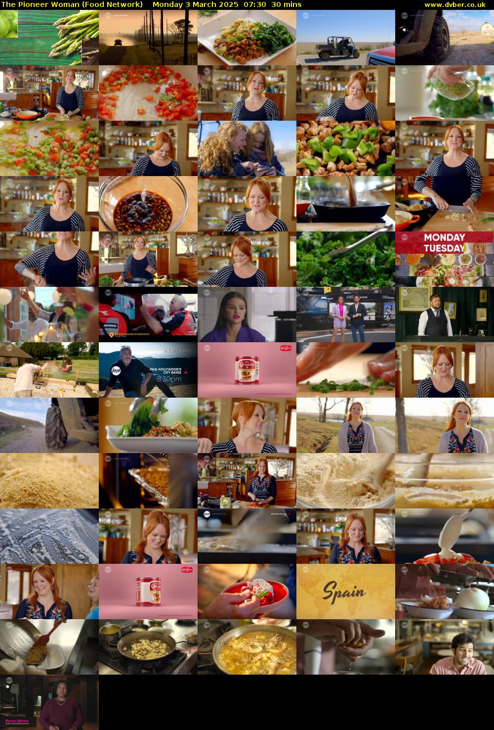 The Pioneer Woman (Food Network) Monday 3 March 2025 07:30 - 08:00