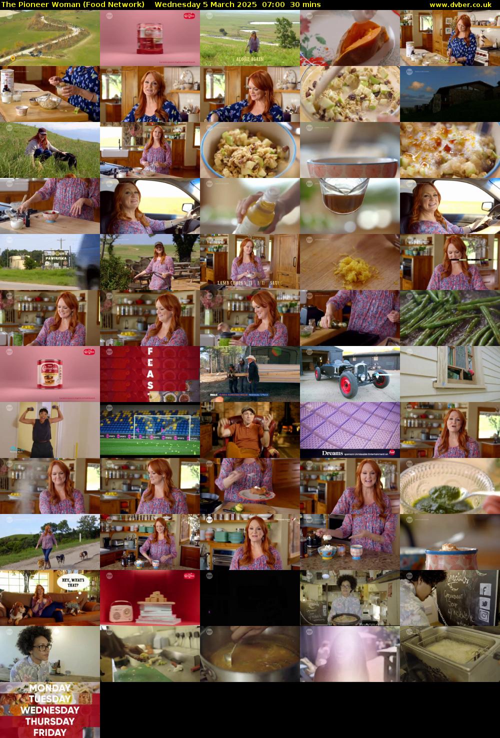 The Pioneer Woman (Food Network) Wednesday 5 March 2025 07:00 - 07:30