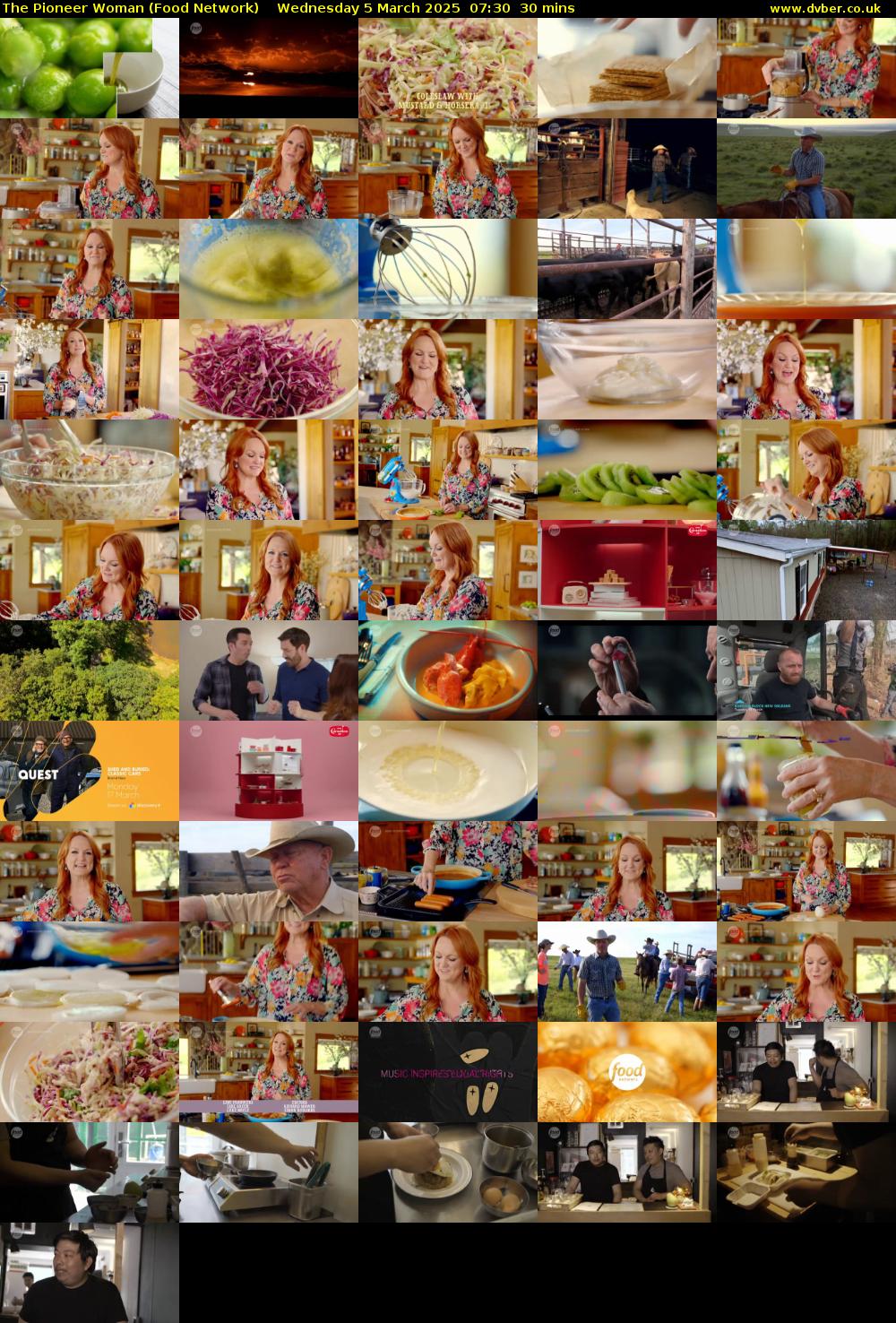The Pioneer Woman (Food Network) Wednesday 5 March 2025 07:30 - 08:00