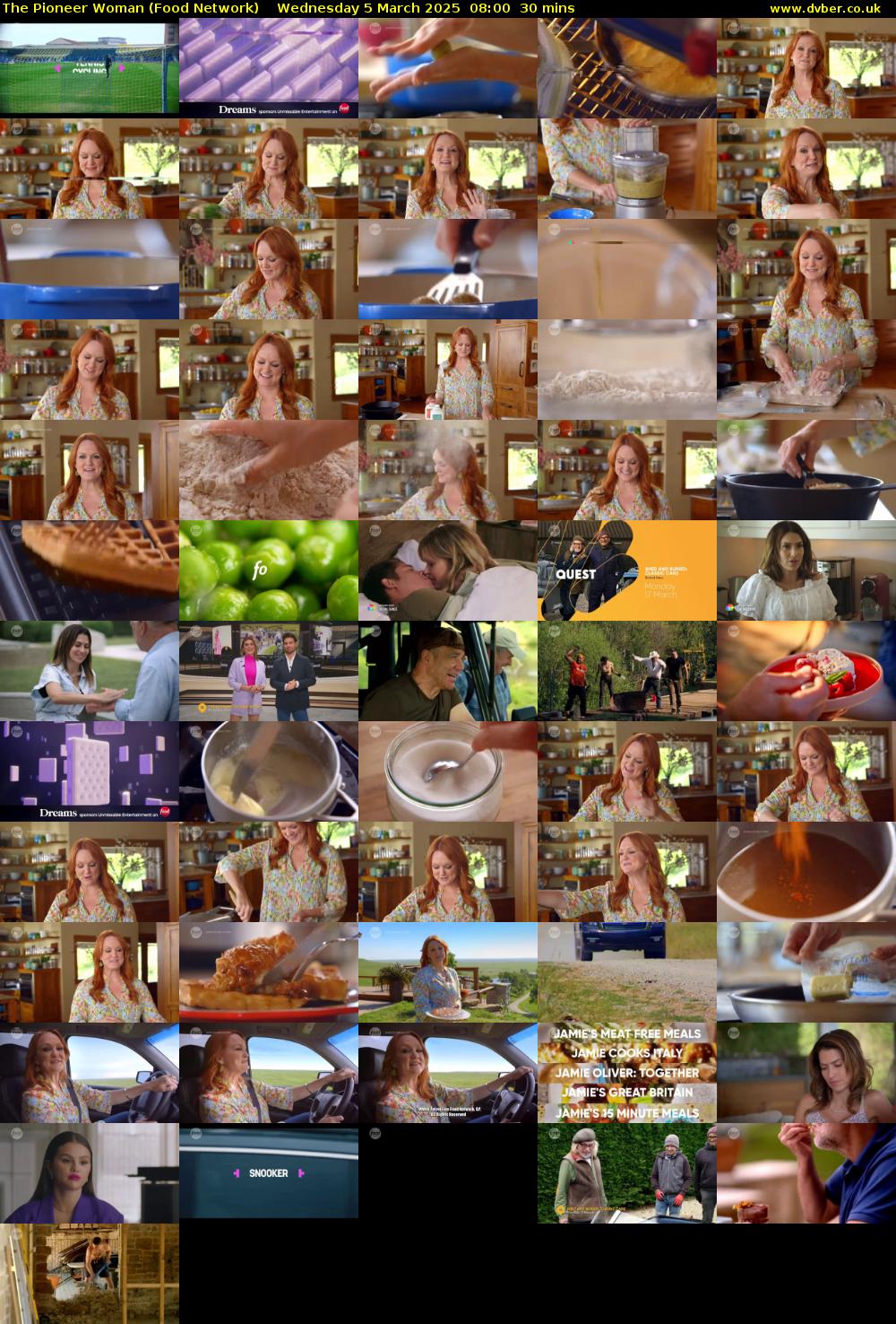 The Pioneer Woman (Food Network) Wednesday 5 March 2025 08:00 - 08:30