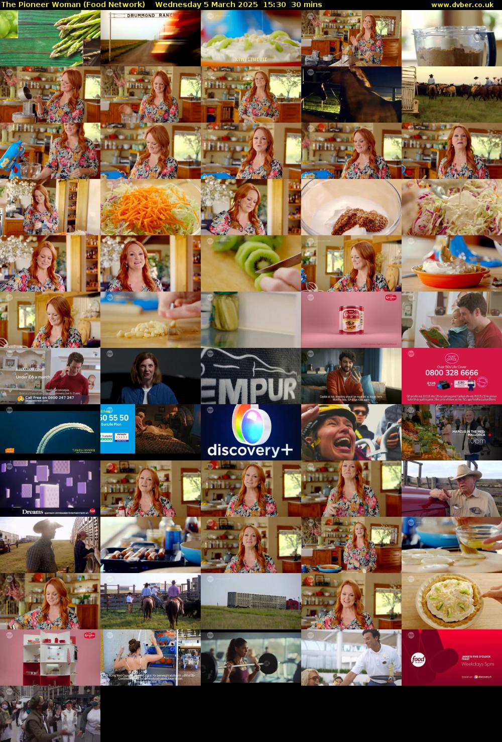 The Pioneer Woman (Food Network) Wednesday 5 March 2025 15:30 - 16:00