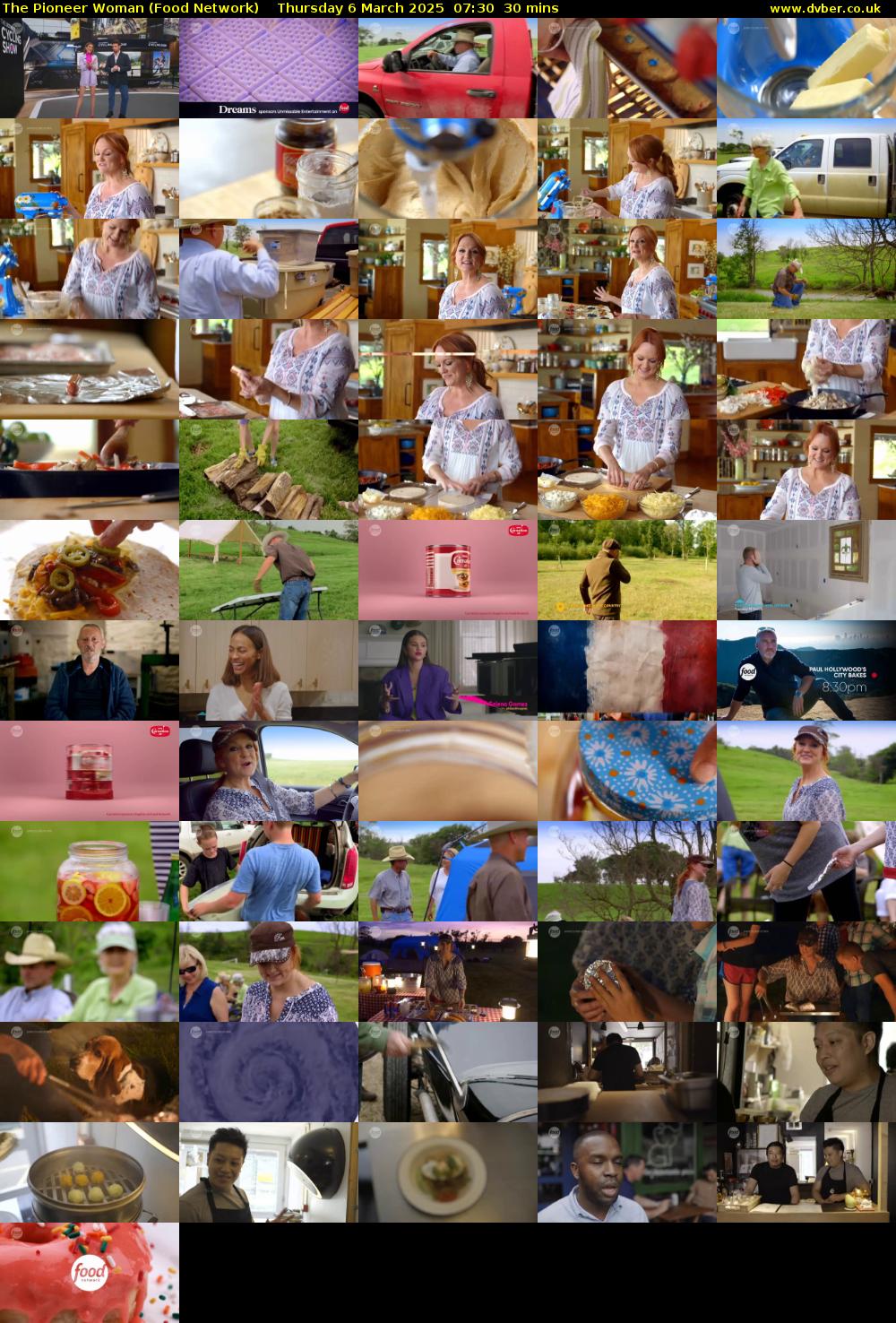 The Pioneer Woman (Food Network) Thursday 6 March 2025 07:30 - 08:00