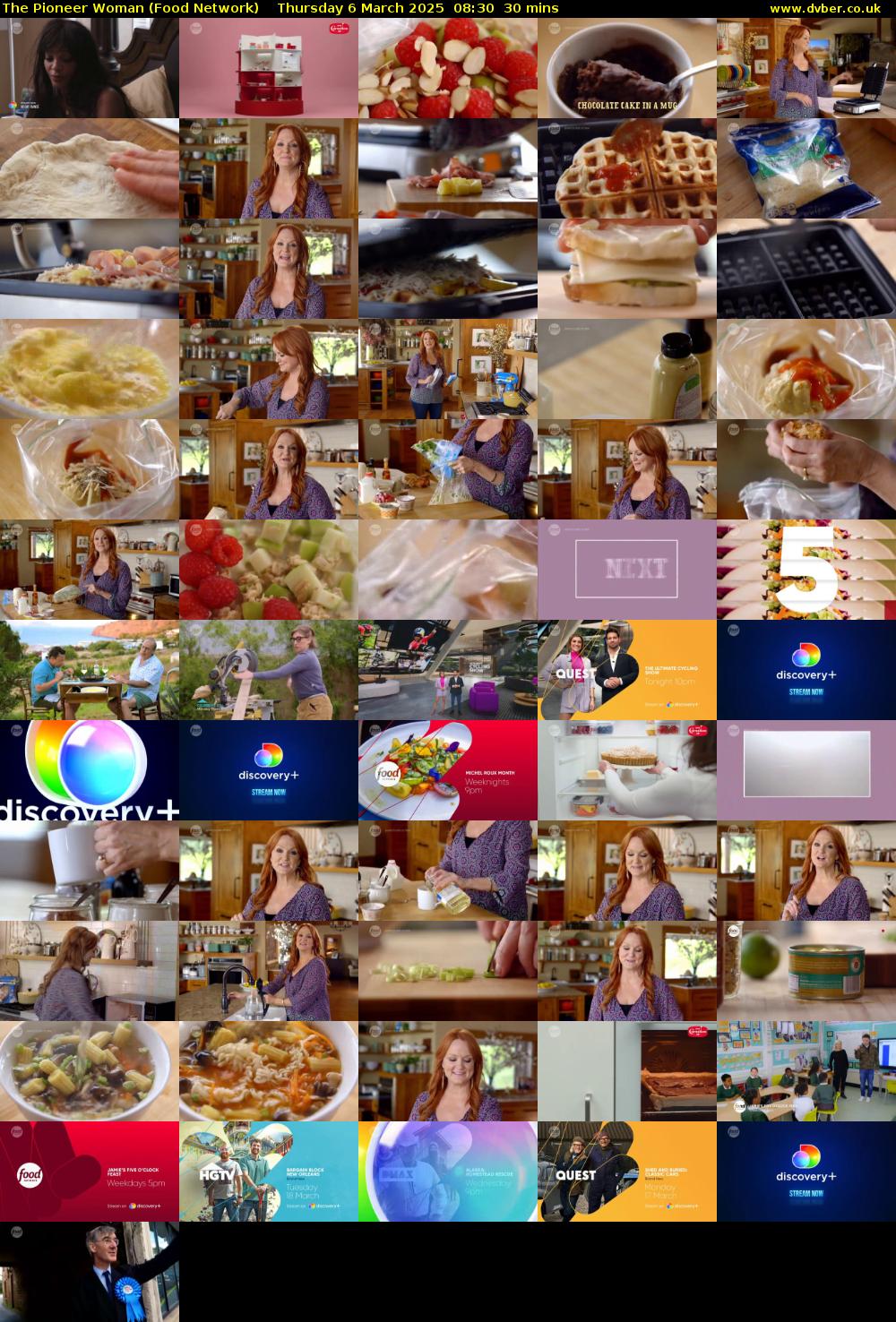 The Pioneer Woman (Food Network) Thursday 6 March 2025 08:30 - 09:00