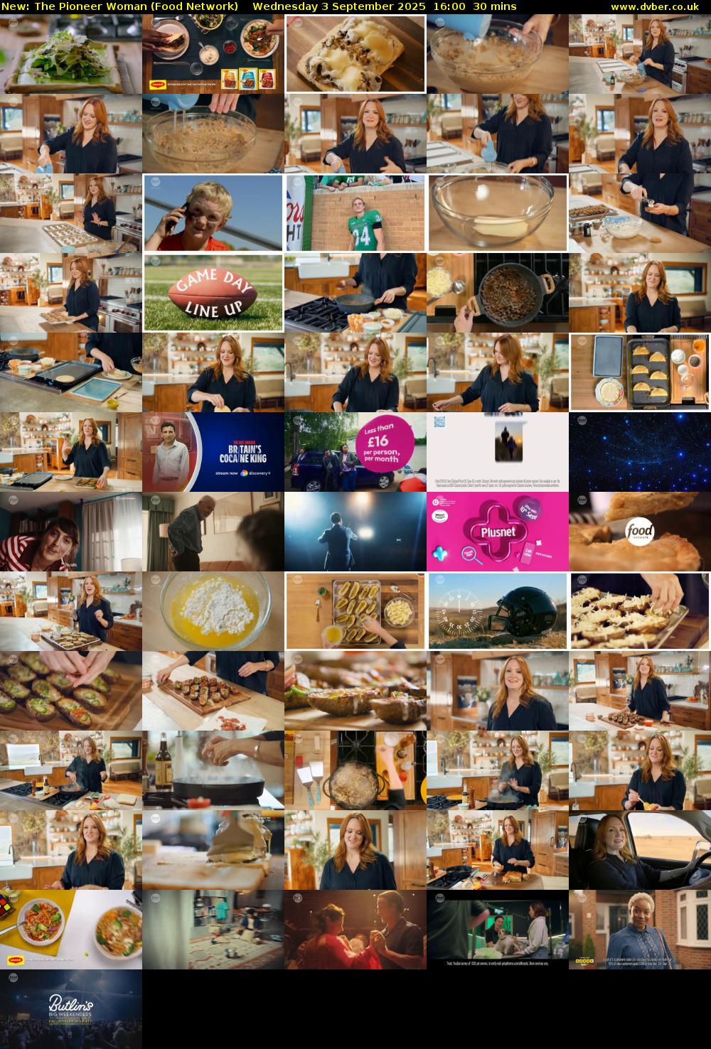 The Pioneer Woman (Food Network) Wednesday 3 September 2025 16:00 - 16:30