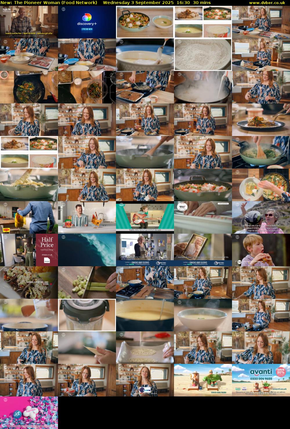 The Pioneer Woman (Food Network) Wednesday 3 September 2025 16:30 - 17:00