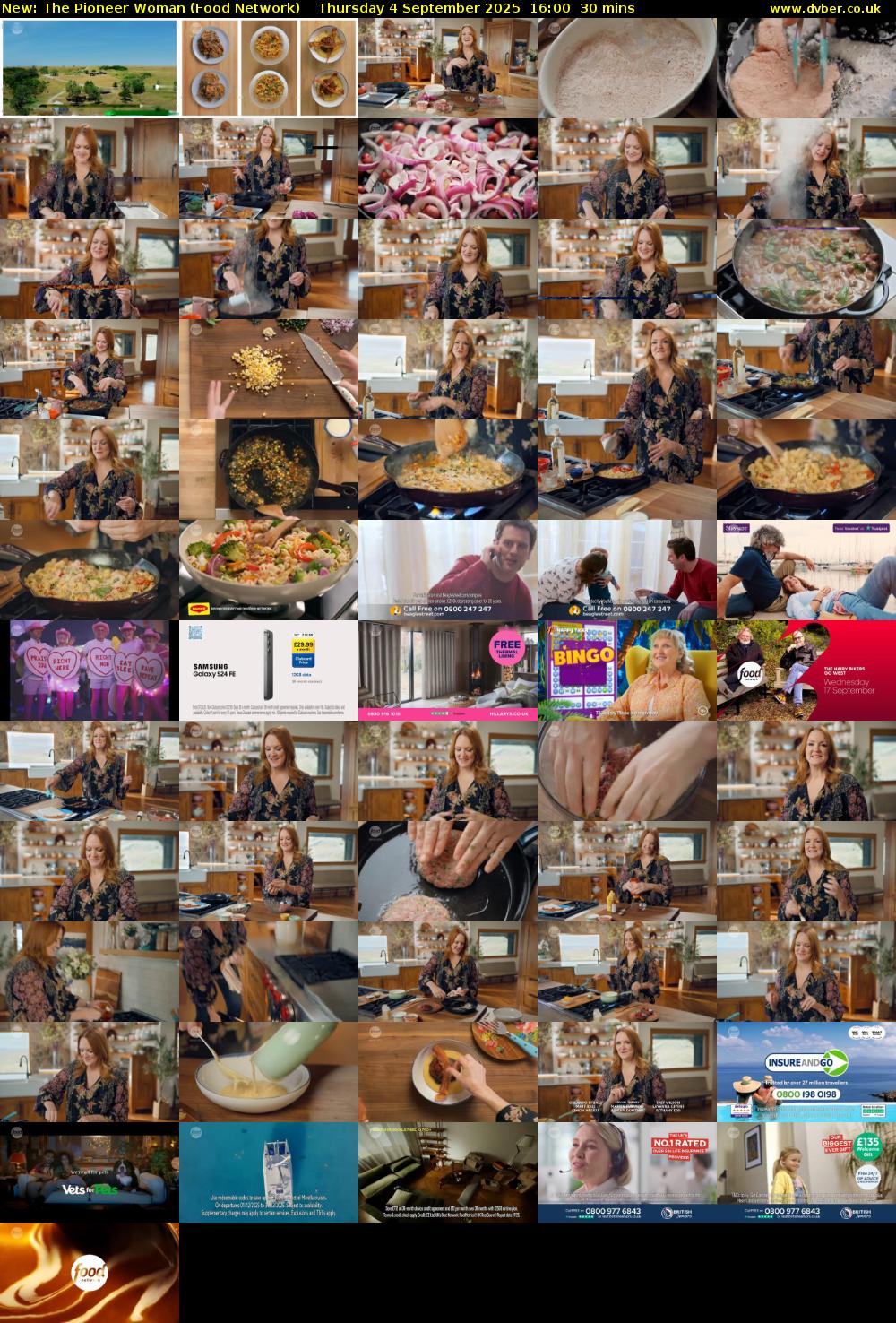 The Pioneer Woman (Food Network) Thursday 4 September 2025 16:00 - 16:30
