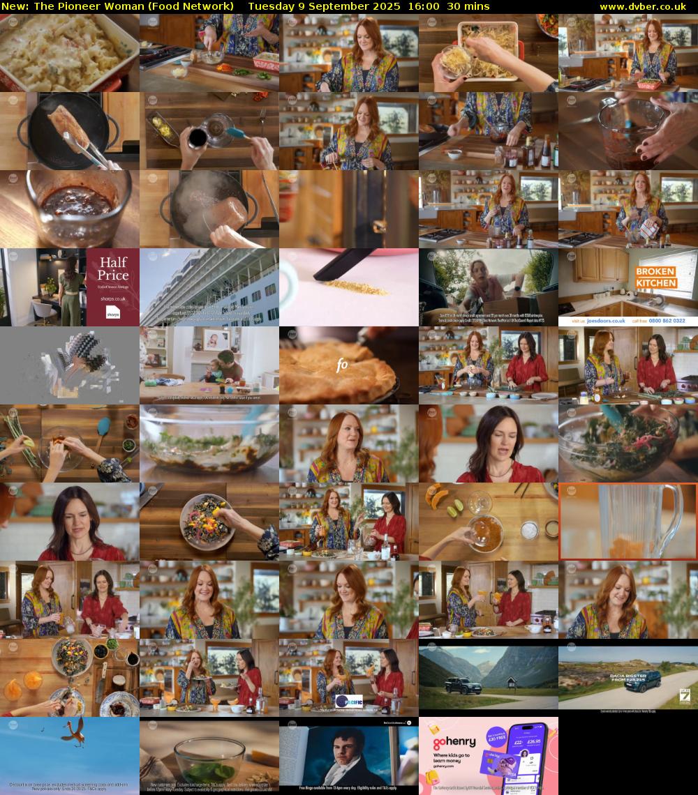 The Pioneer Woman (Food Network) Tuesday 9 September 2025 16:00 - 16:30