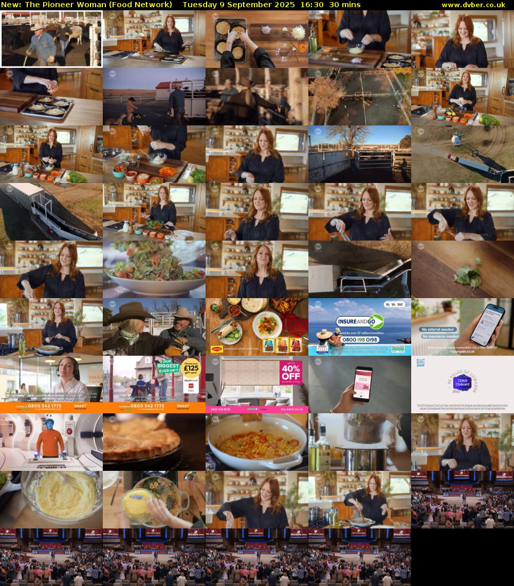 The Pioneer Woman (Food Network) Tuesday 9 September 2025 16:30 - 17:00