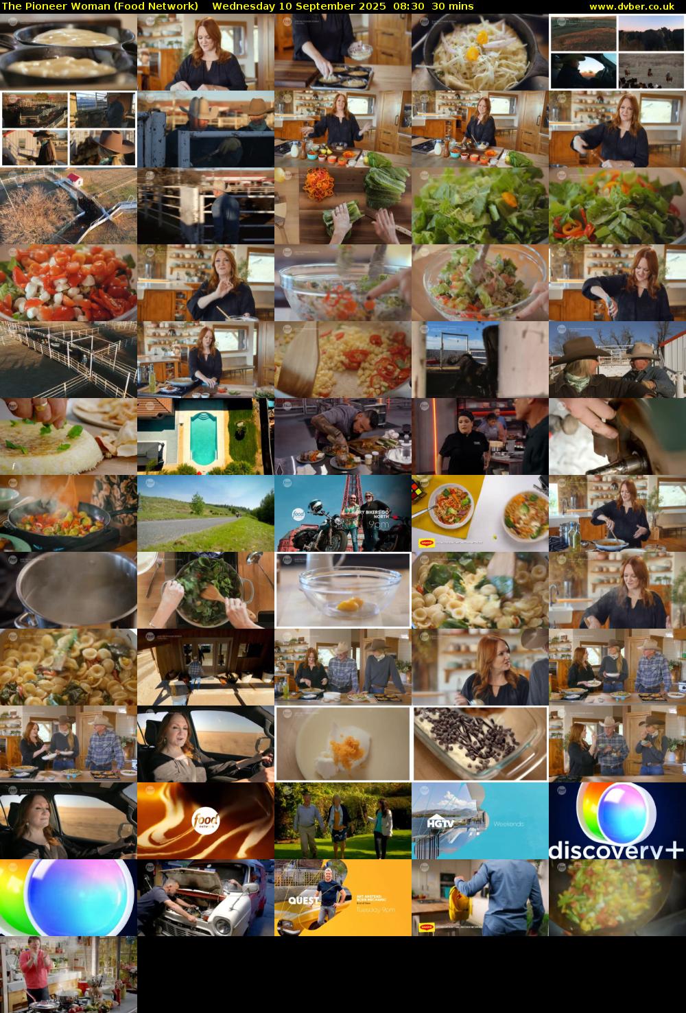 The Pioneer Woman (Food Network) Wednesday 10 September 2025 08:30 - 09:00