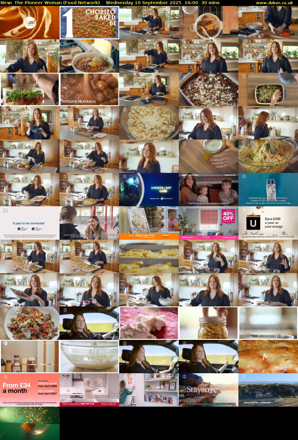 The Pioneer Woman (Food Network) Wednesday 10 September 2025 16:00 - 16:30