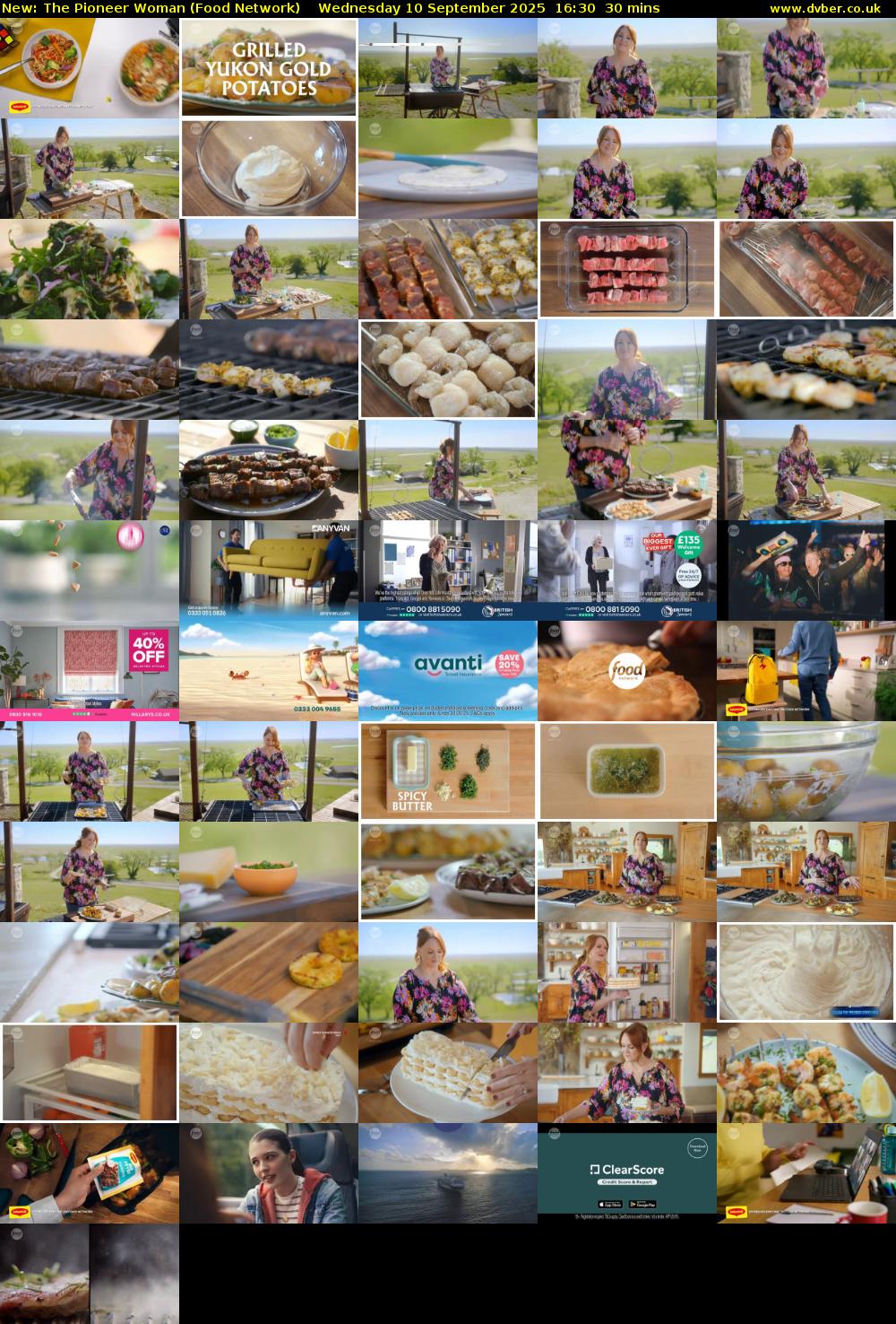 The Pioneer Woman (Food Network) Wednesday 10 September 2025 16:30 - 17:00