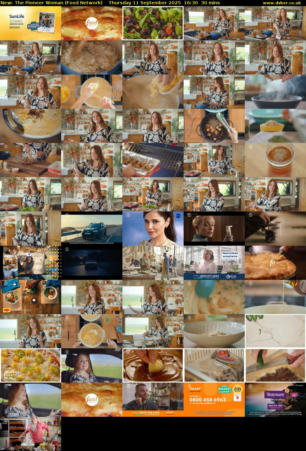 The Pioneer Woman (Food Network) Thursday 11 September 2025 16:30 - 17:00