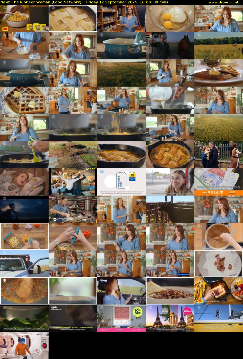 The Pioneer Woman (Food Network) Friday 12 September 2025 16:00 - 16:30