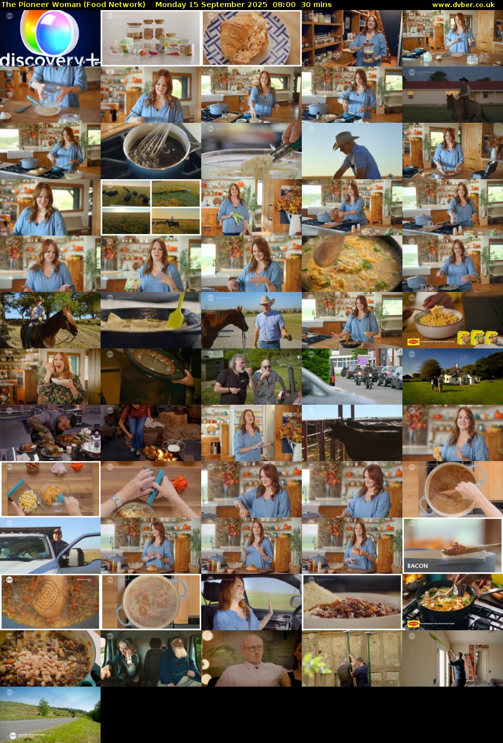 The Pioneer Woman (Food Network) Monday 15 September 2025 08:00 - 08:30
