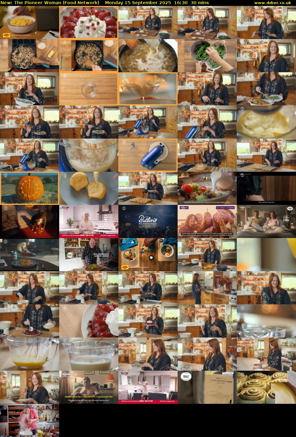 The Pioneer Woman (Food Network) Monday 15 September 2025 16:30 - 17:00