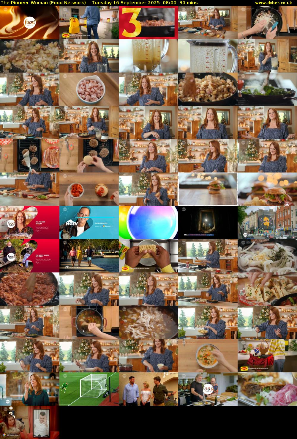 The Pioneer Woman (Food Network) Tuesday 16 September 2025 08:00 - 08:30