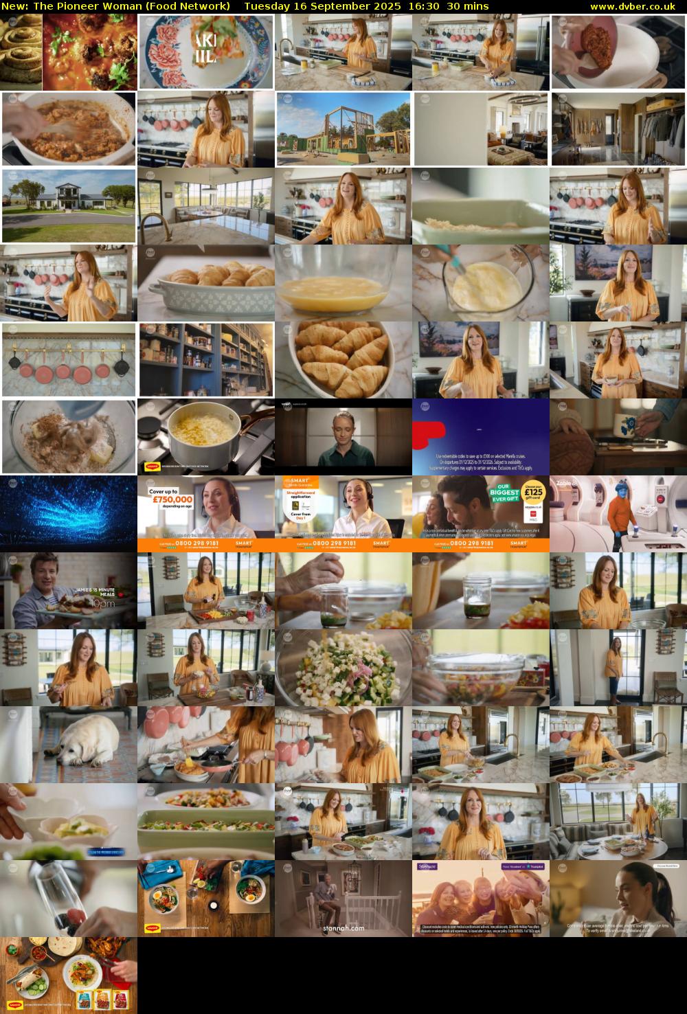 The Pioneer Woman (Food Network) Tuesday 16 September 2025 16:30 - 17:00