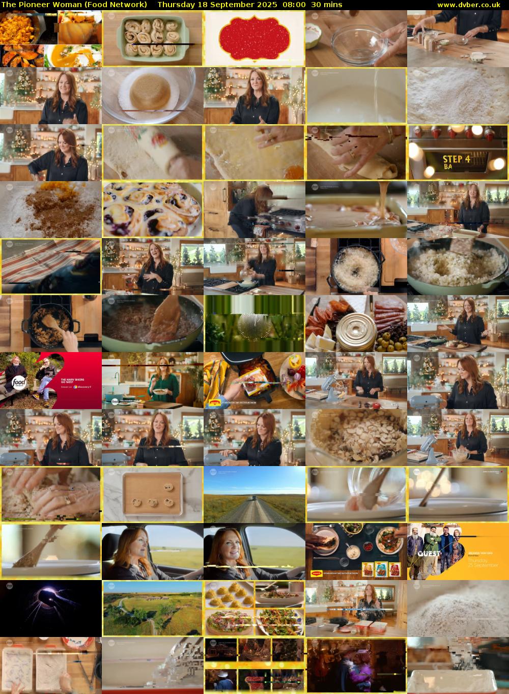The Pioneer Woman (Food Network) Thursday 18 September 2025 08:00 - 08:30