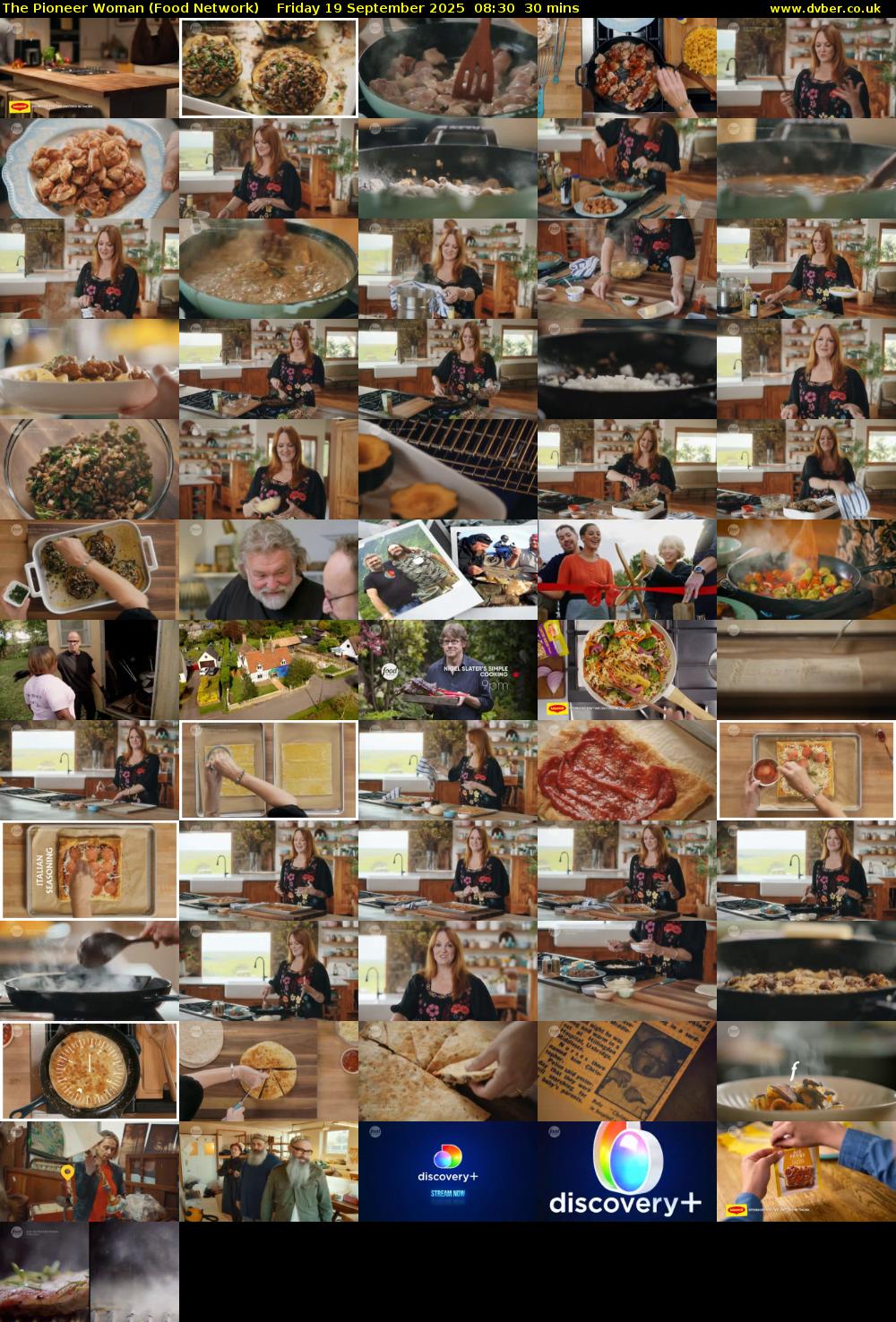 The Pioneer Woman (Food Network) Friday 19 September 2025 08:30 - 09:00