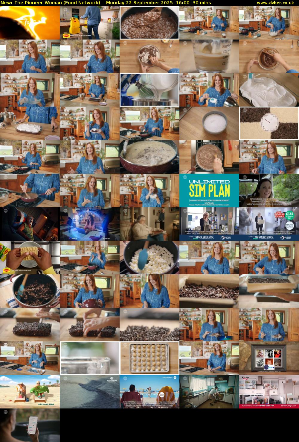 The Pioneer Woman (Food Network) Monday 22 September 2025 16:00 - 16:30