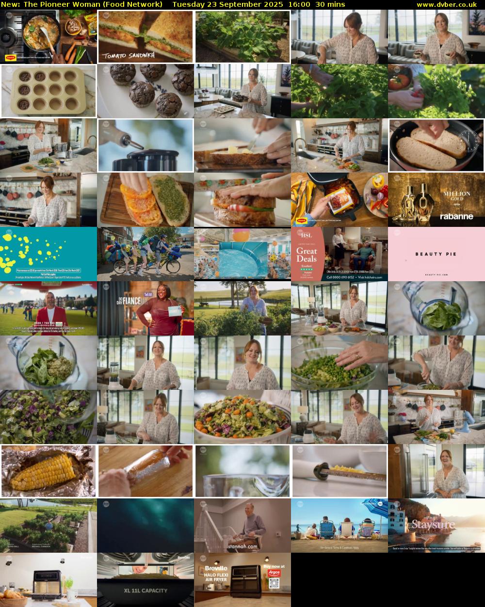 The Pioneer Woman (Food Network) Tuesday 23 September 2025 16:00 - 16:30