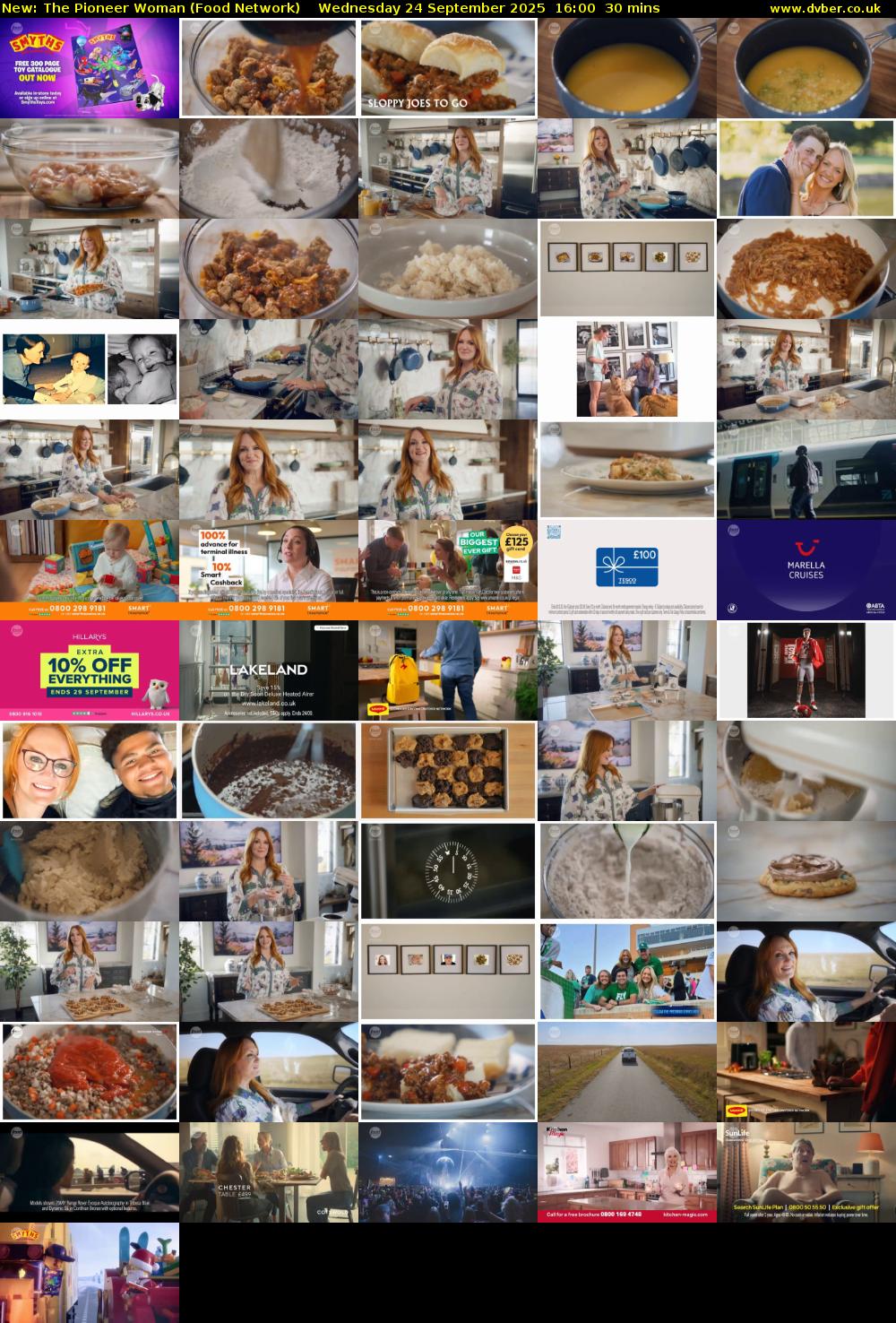The Pioneer Woman (Food Network) Wednesday 24 September 2025 16:00 - 16:30