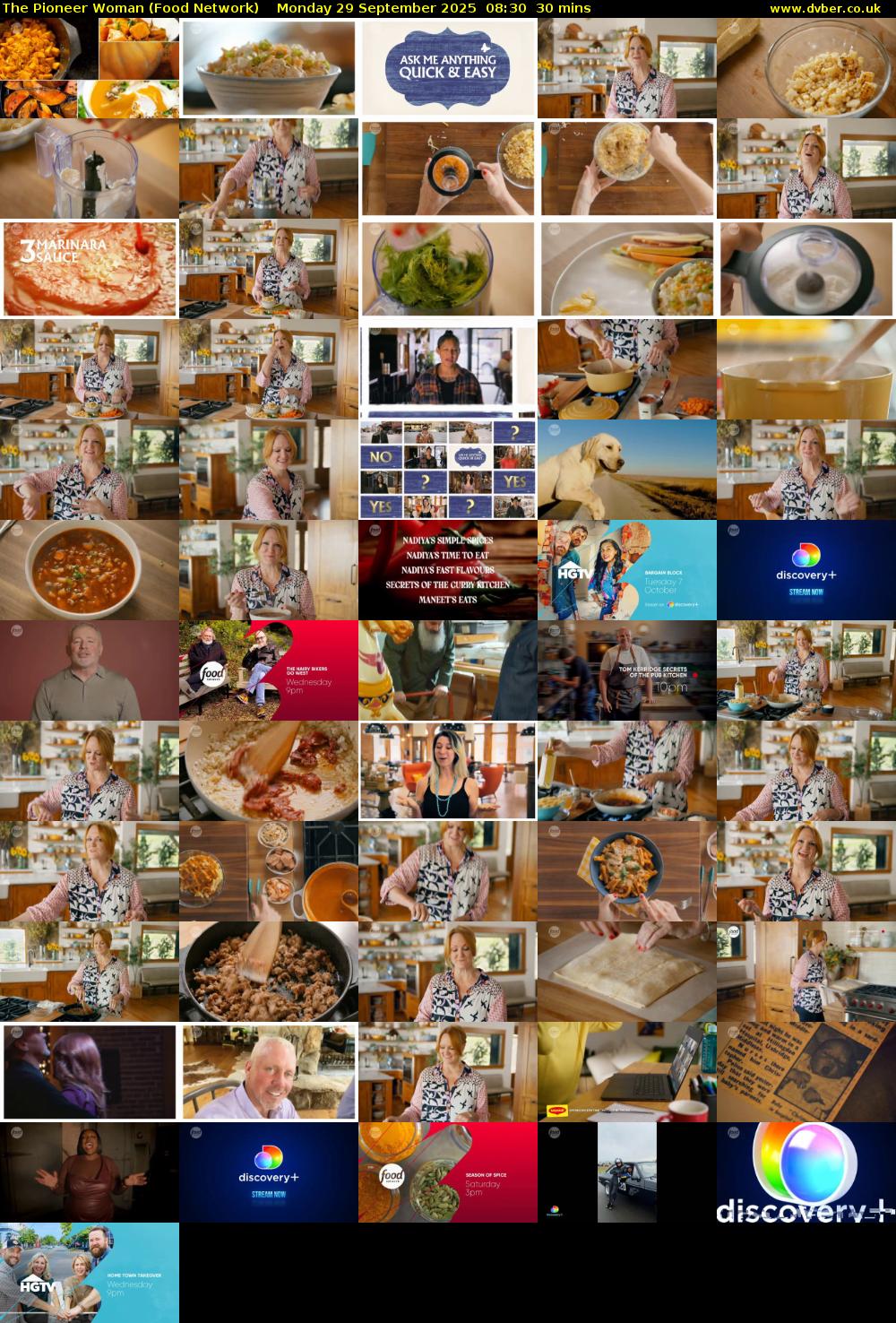 The Pioneer Woman (Food Network) Monday 29 September 2025 08:30 - 09:00