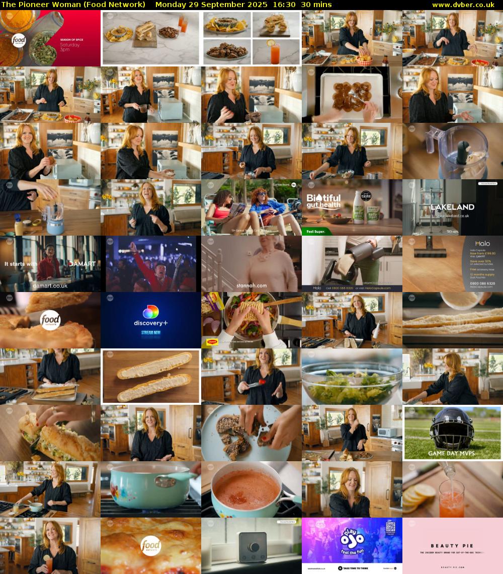The Pioneer Woman (Food Network) Monday 29 September 2025 16:30 - 17:00