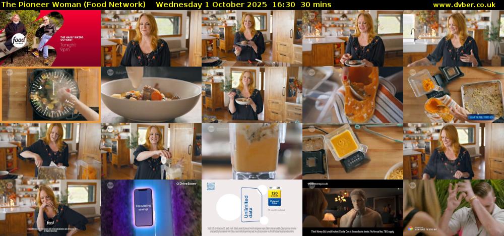 The Pioneer Woman (Food Network) Wednesday 1 October 2025 16:30 - 17:00