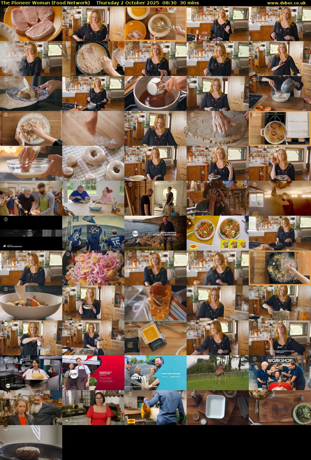 The Pioneer Woman (Food Network) Thursday 2 October 2025 08:30 - 09:00